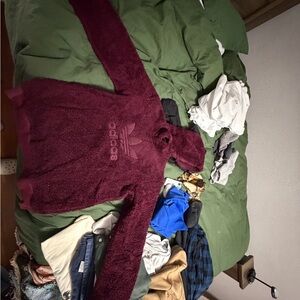 Adidas Men's Maroon Hoodie